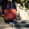 look sac velours terracotta