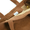 sac cabas en velours cote bleu camel fait à la main en france