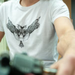 tee-shirt blanc avec dessin animal - dit cheyenne tatoo