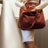 look sac velours terracotta
