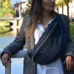 nuee sac banane maxi XXL marine makia velours côtelé